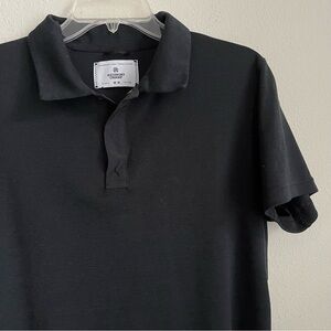 Reigning Champ Short Sleeve Black Polo Shirt